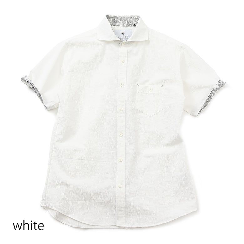 アメリカンコットンシアサッカーシャツ【Made in Japan】