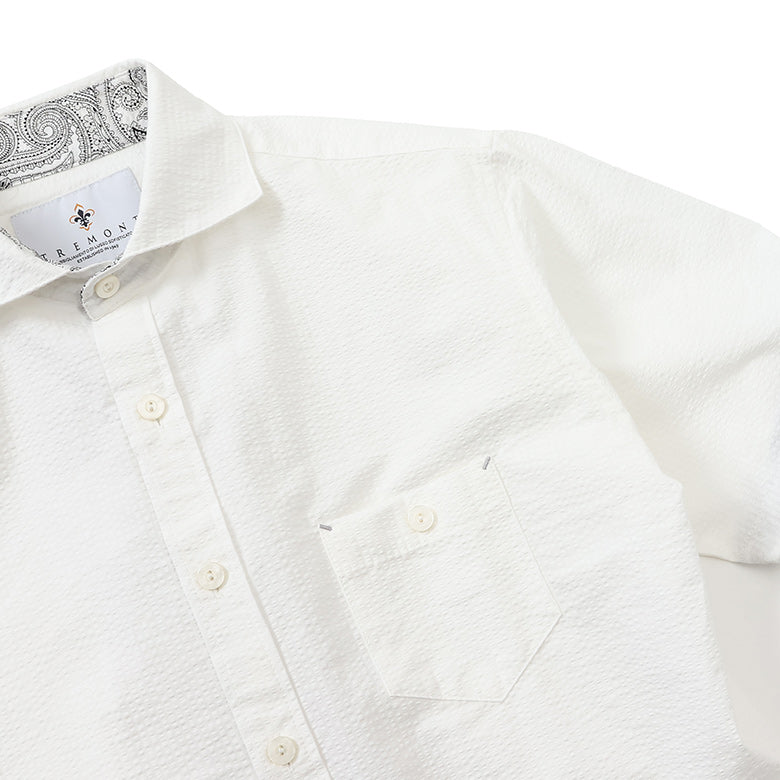 アメリカンコットンシアサッカーシャツ【Made in Japan】
