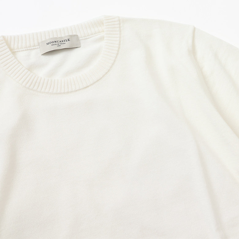 MOONCASTLE 半袖クルーニット【Made in JAPAN】