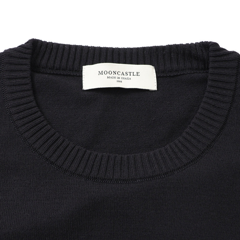 MOONCASTLE 半袖クルーニット【Made in JAPAN】