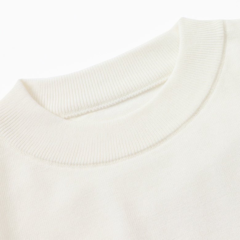 MOONCASTLE 半袖モックニット【Made in JAPAN】