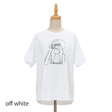 女の子カメラ刺繍Tシャツ