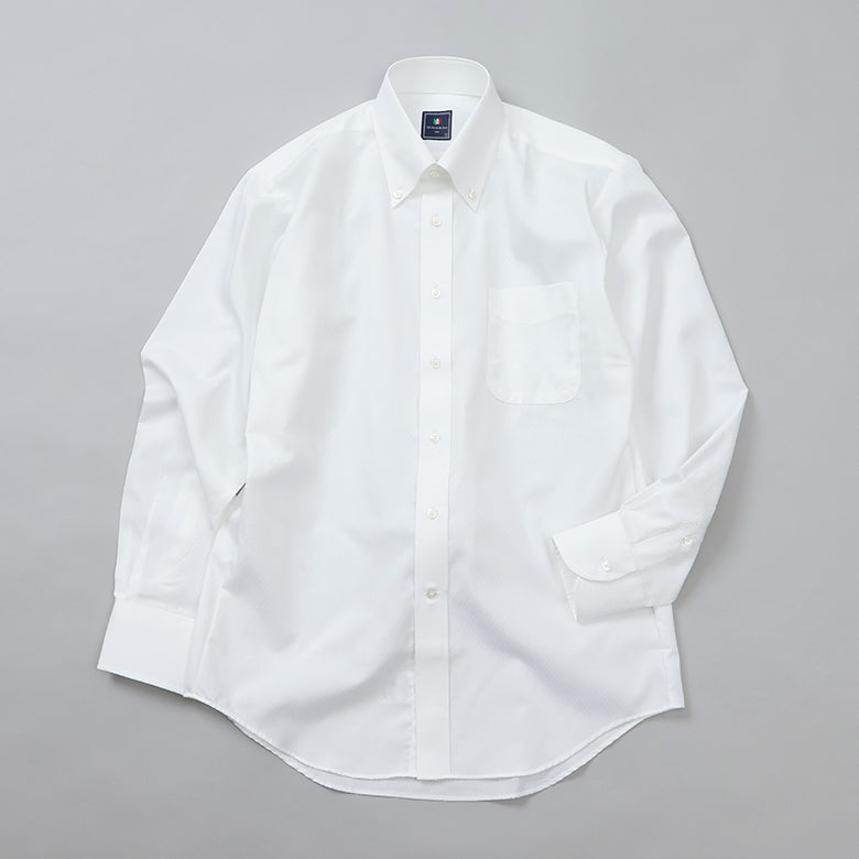 ジャガードボタンダウンシャツ【Made in Japan】