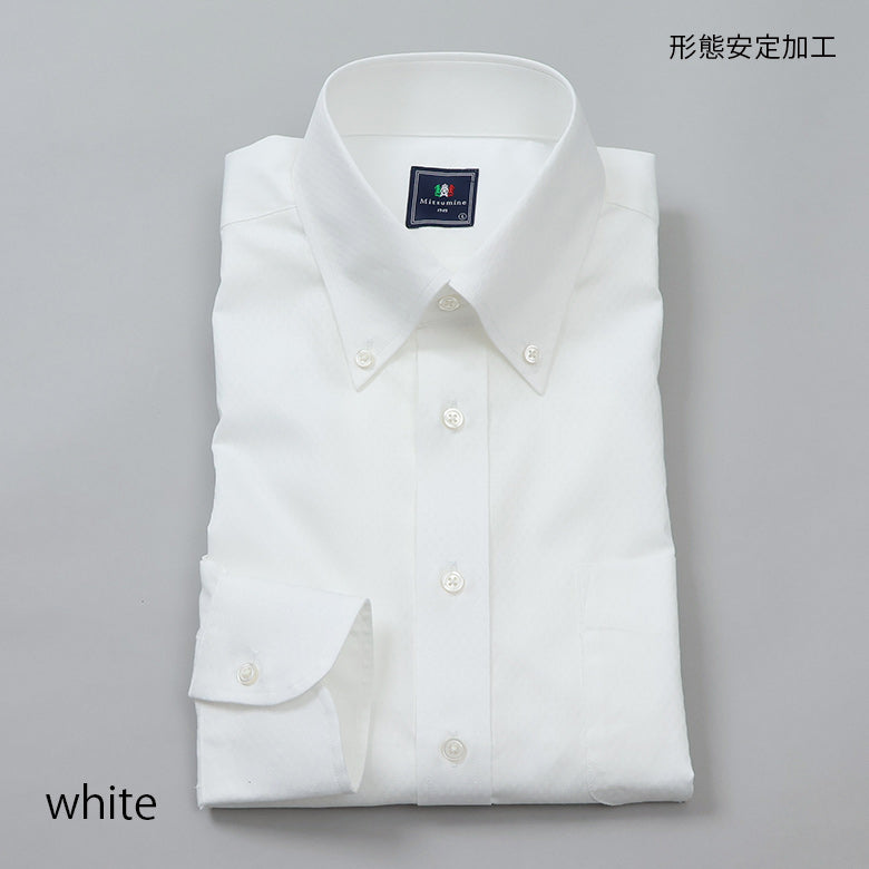 ジャガードボタンダウンシャツ【Made in Japan】