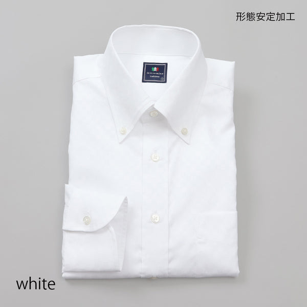 ジャガードチェックボタンダウンシャツ【Made in Japan】