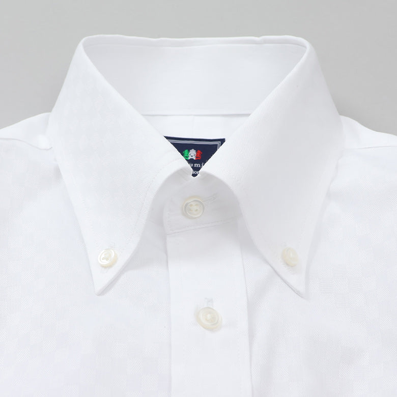 ジャガードチェックボタンダウンシャツ【Made in Japan】