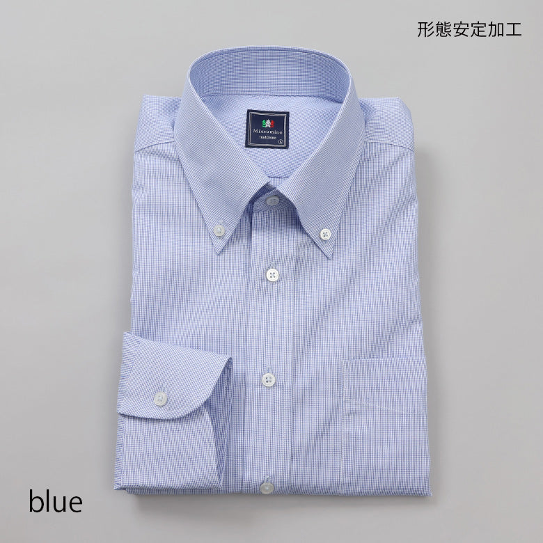マイクロチェックボタンダウンシャツ【Made in Japan】