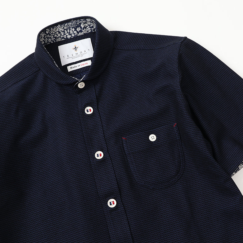 ハニカムボーダーショールポロシャツ【Made in Japan】