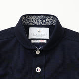 ハニカムボーダーショールポロシャツ【Made in Japan】