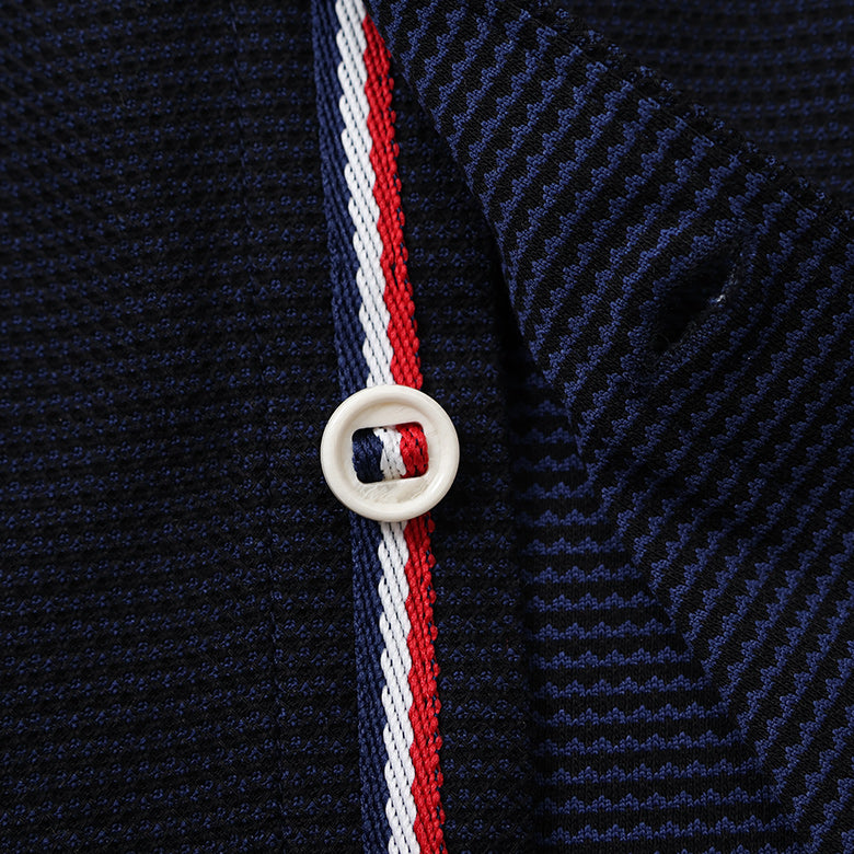 ハニカムボーダーショールポロシャツ【Made in Japan】