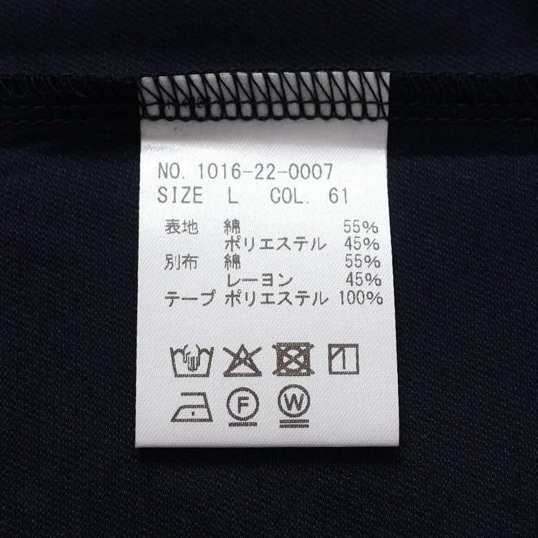 襟プリントポロシャツ【Made in Japan】