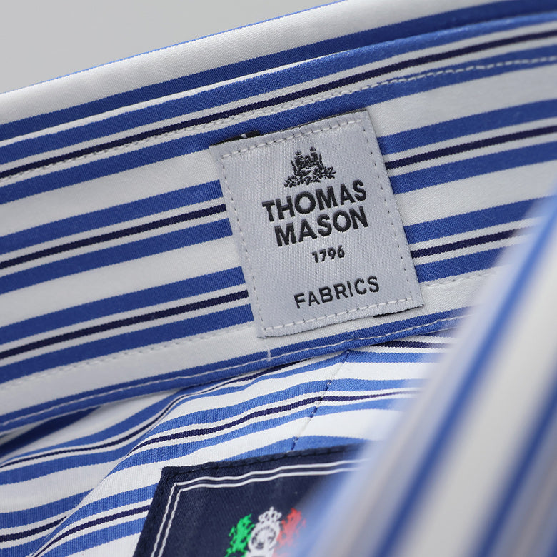 THOMAS MASONロンストセミワイドシャツ【Made in Japan】