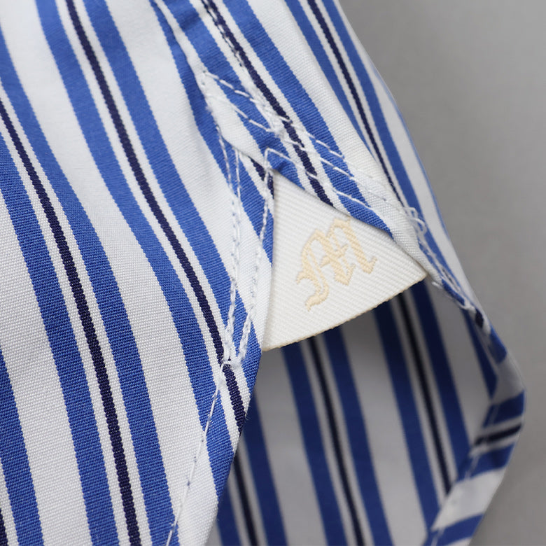 THOMAS MASONロンストセミワイドシャツ【Made in Japan】