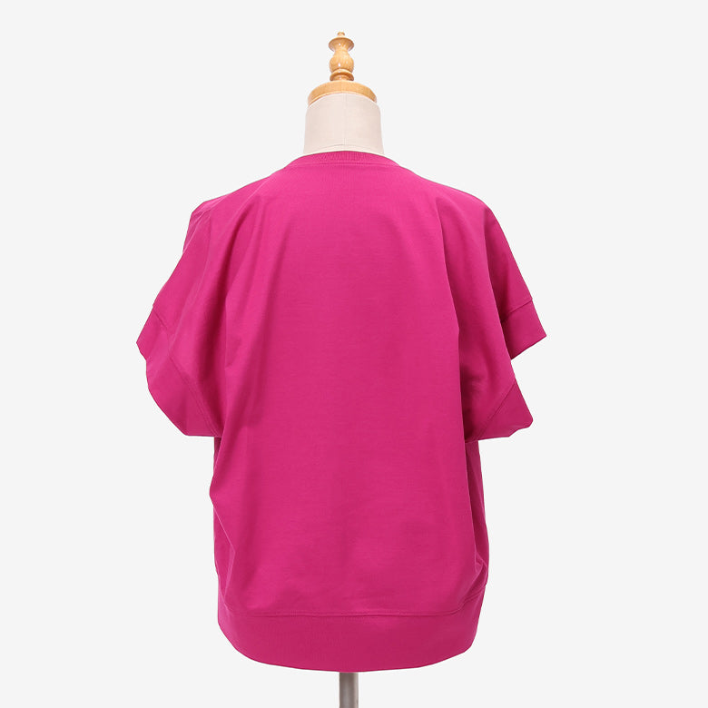 コクーン型半袖無地Tシャツ