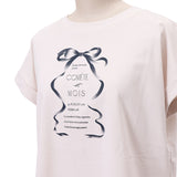 リボンプリントTシャツ