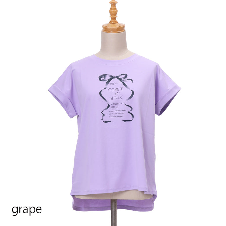 リボンプリントTシャツ