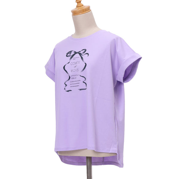 リボンプリントTシャツ