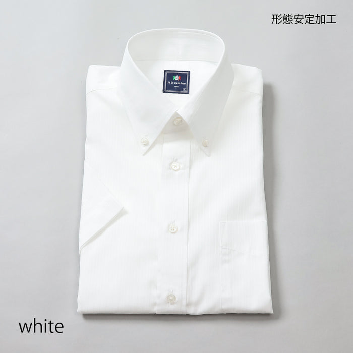 織りストライプボタンダウンシャツ【Made in Japan】 – Mitsumine