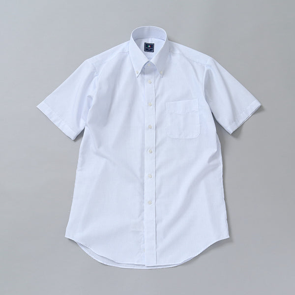 ブルー刺し子ボタンダウンシャツ【Made in Japan】