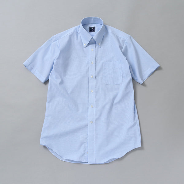 ジャガード無地ボタンダウンシャツ【Made in Japan】