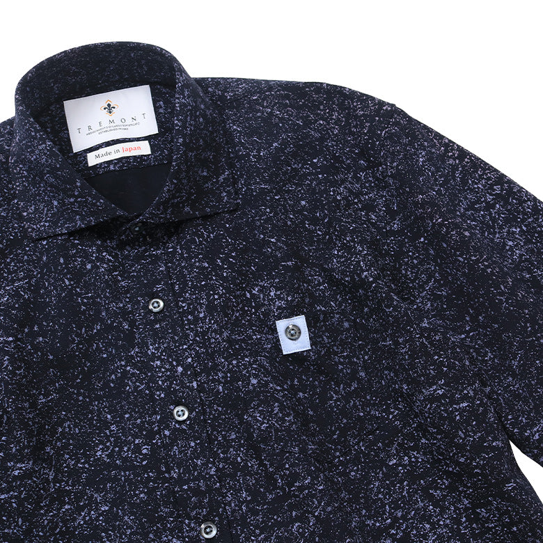プリントカノコ前開きポロシャツ【Made in Japan】