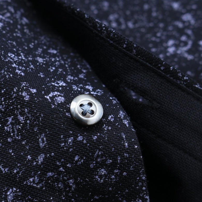 プリントカノコ前開きポロシャツ【Made in Japan】