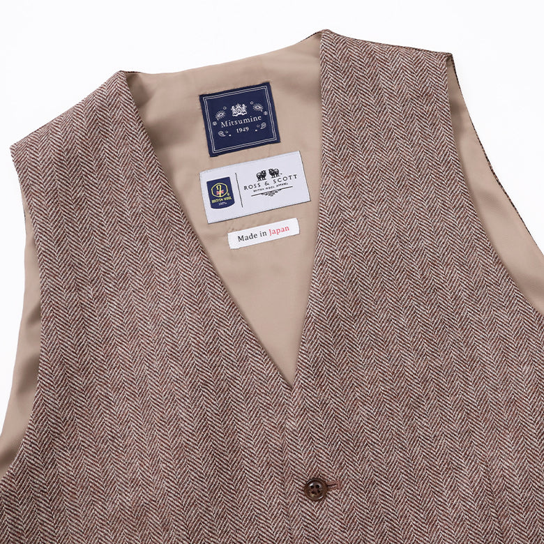 ROSS&SCOTTヘリンボーンベスト【Made in Japan】