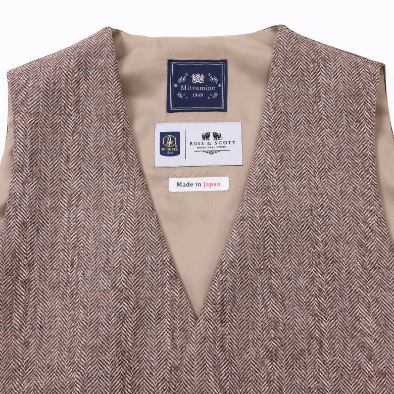 ROSS&SCOTTヘリンボーンベスト【Made in Japan】