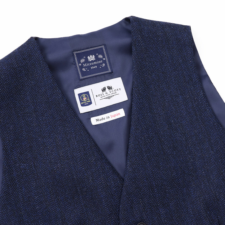 ROSS&SCOTTヘリンボーンベスト【Made in Japan】