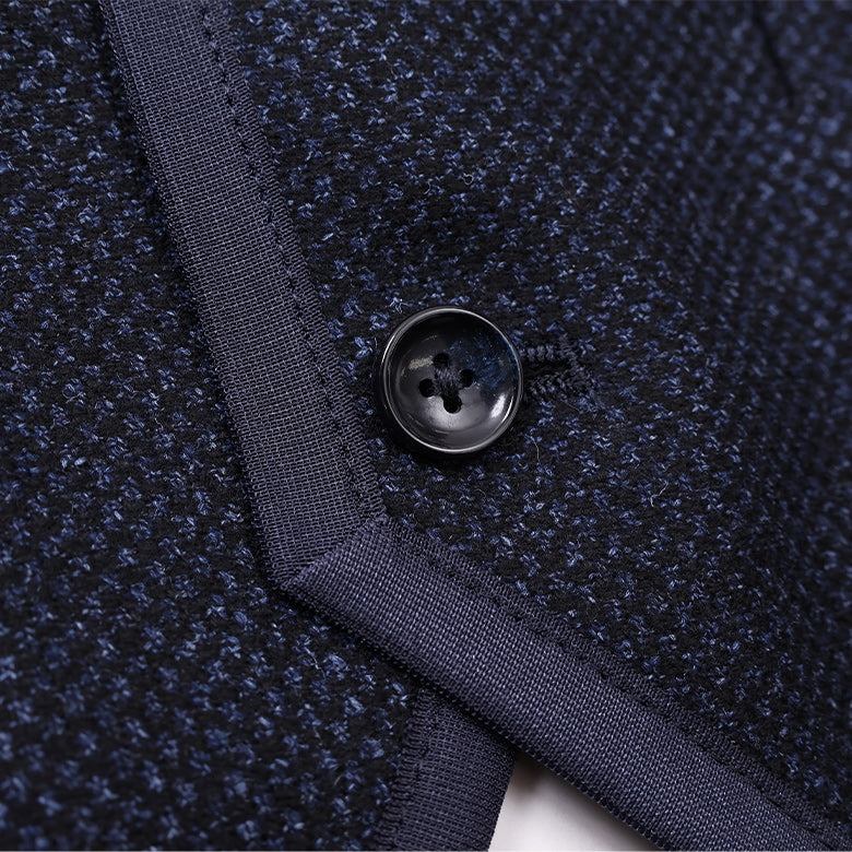 ロロピアーナバーズアイパイピングベスト【Made in Japan】