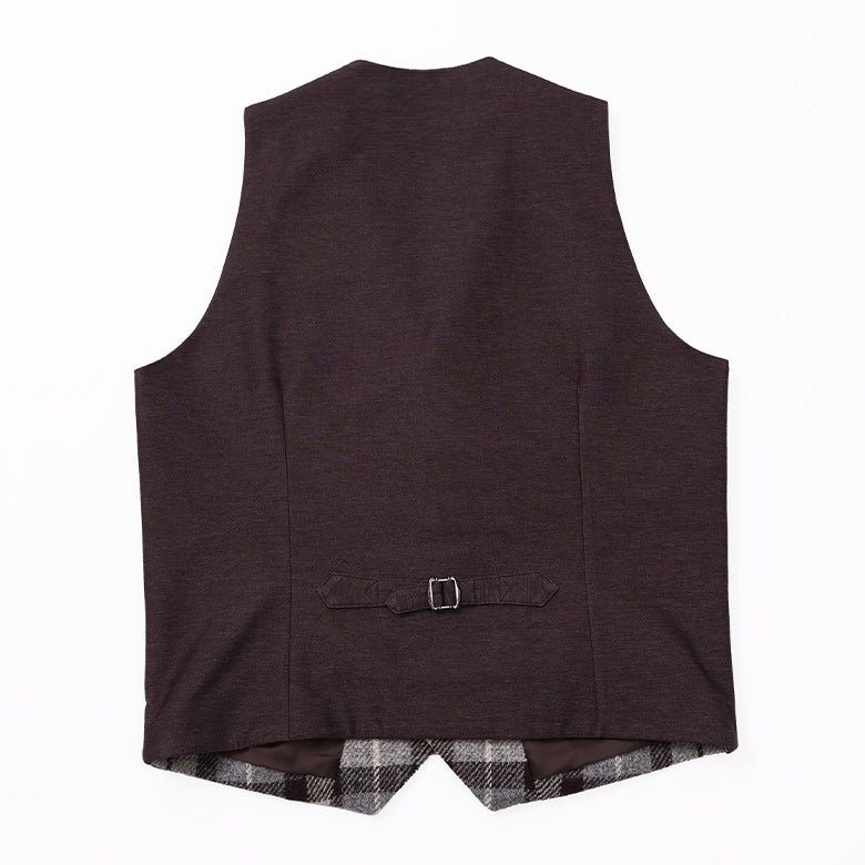 ハリスブラウンチェックベスト【Made in Japan】
