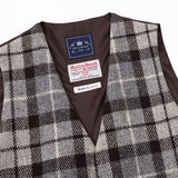ハリスブラウンチェックベスト【Made in Japan】