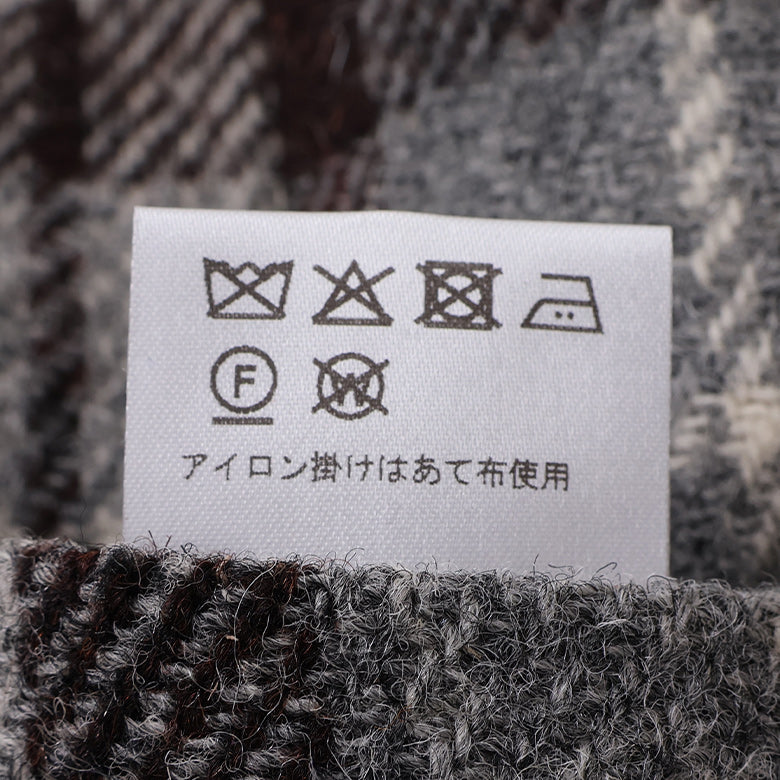 ハリスブラウンチェックベスト【Made in Japan】