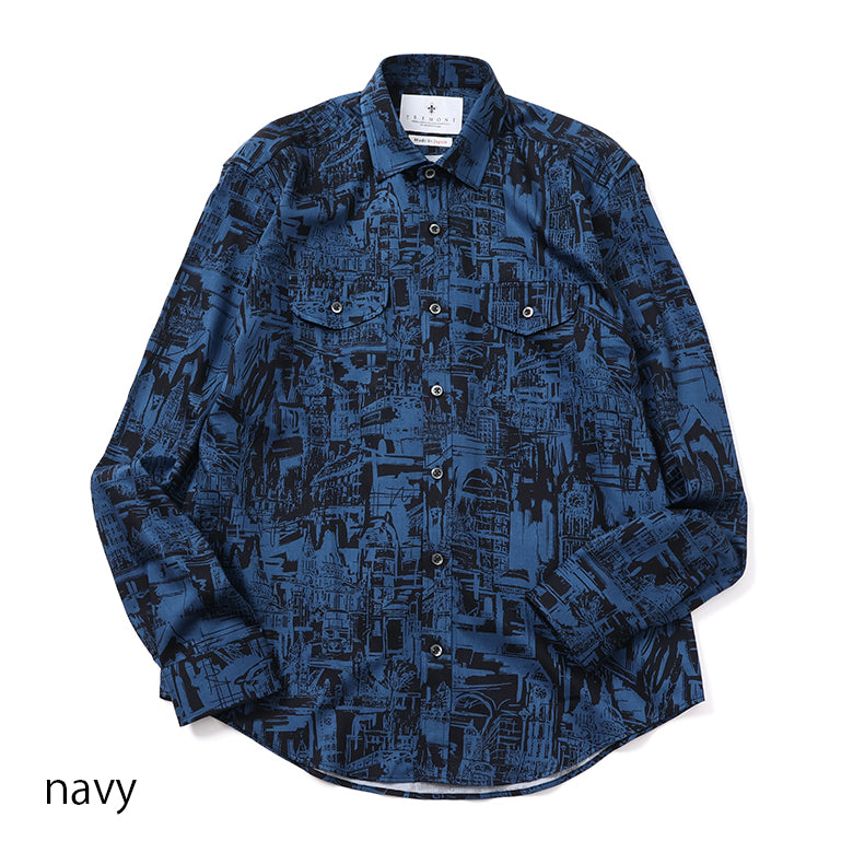 シティプリントワークシャツ【Made in Japan】