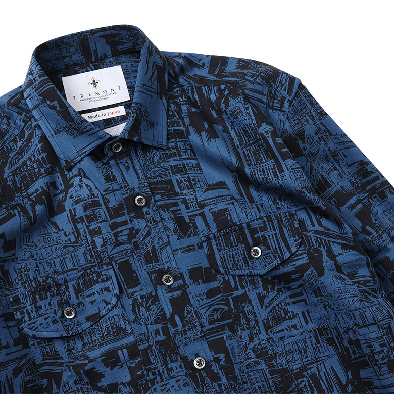 シティプリントワークシャツ【Made in Japan】