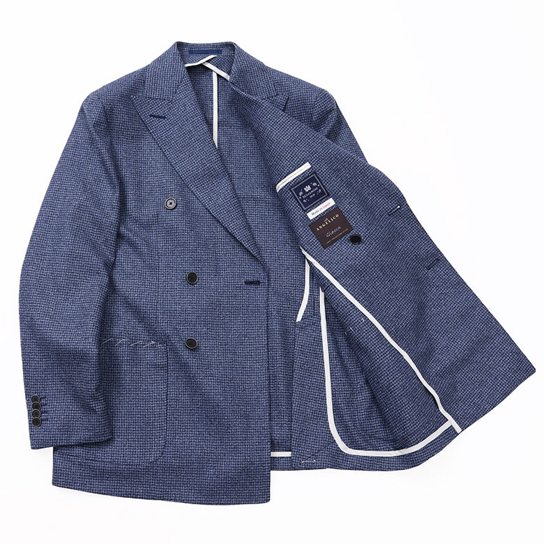 【Fly Jacket】ダブルアンジェリコ杢千鳥ジャケット【Made in Japan】