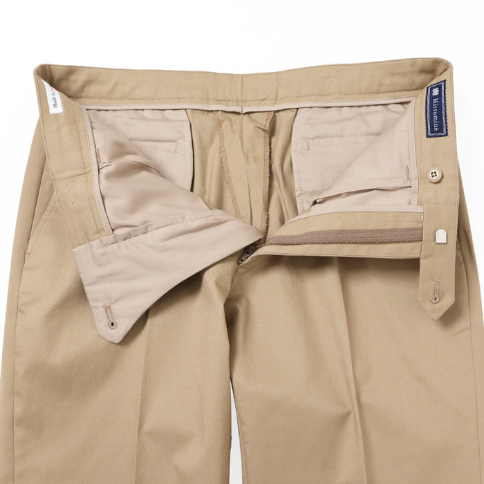 ピーチストレッチツイルパンツ（ノータック）【Made in Japan