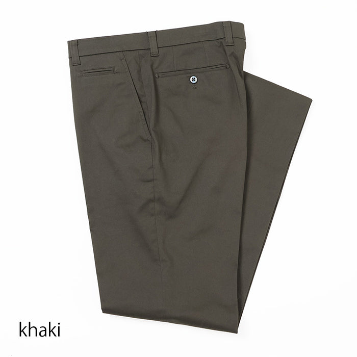 ピーチストレッチツイルパンツ（ノータック）【Made in Japan