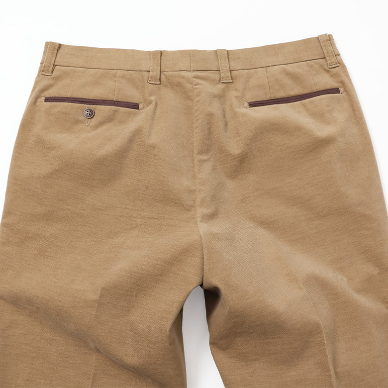 オーガニック別珍ストレッチパンツ（ノータック）【Made in Japan】