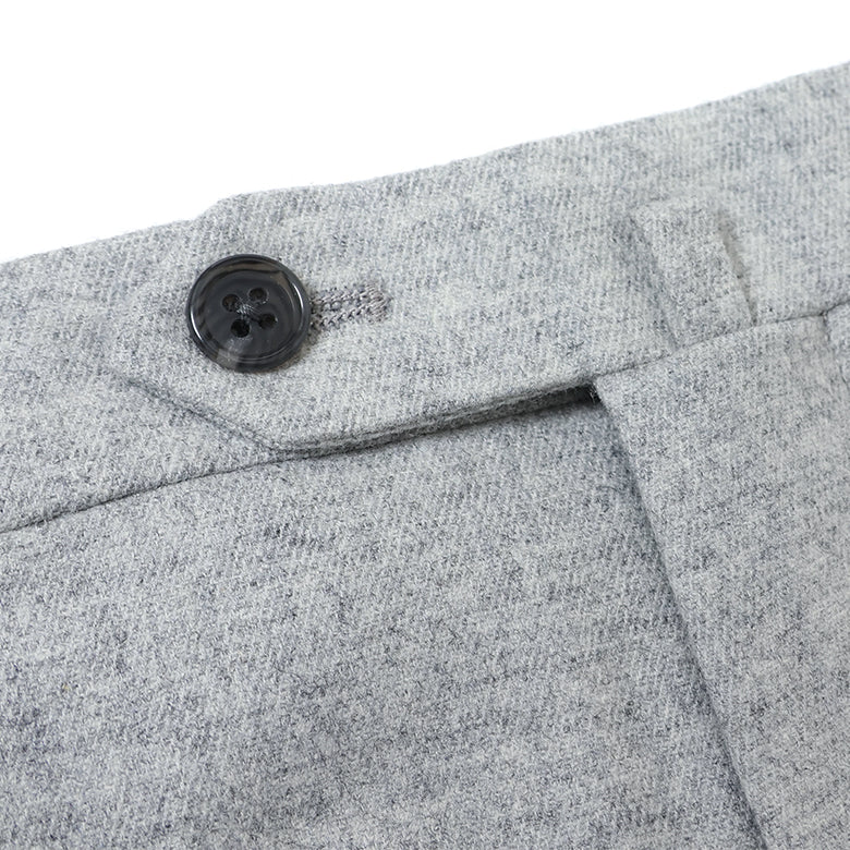 【尾州】カシミヤ混ストレッチフラノ無地（ノータック）【Made in Japan】
