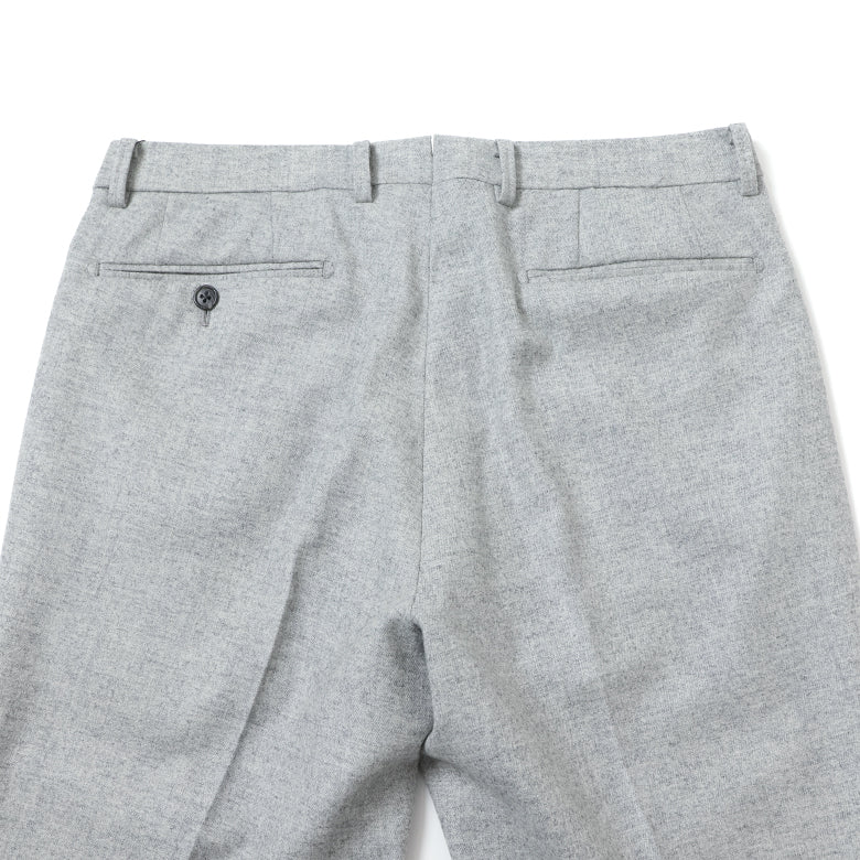 【尾州】カシミヤ混ストレッチフラノ無地（ノータック）【Made in Japan】