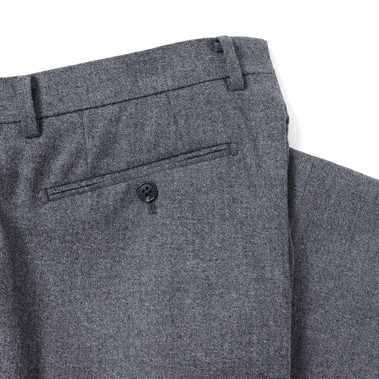 【尾州】カシミヤ混ストレッチフラノ無地（ノータック）【Made in Japan】