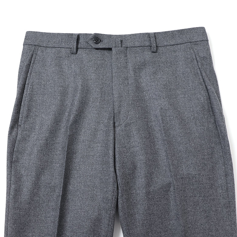 【尾州】カシミヤ混ストレッチフラノ無地（ノータック）【Made in Japan】