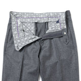 【尾州】カシミヤ混ストレッチフラノ無地（ノータック）【Made in Japan】