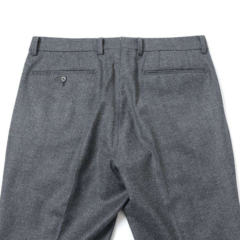 【尾州】カシミヤ混ストレッチフラノ無地（ノータック）【Made in Japan】