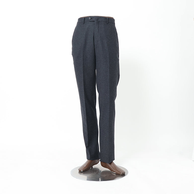 【尾州】カシミヤ混ストレッチフラノ無地（ノータック）【Made in Japan】