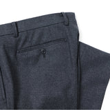 【尾州】カシミヤ混ストレッチフラノ無地（ノータック）【Made in Japan】