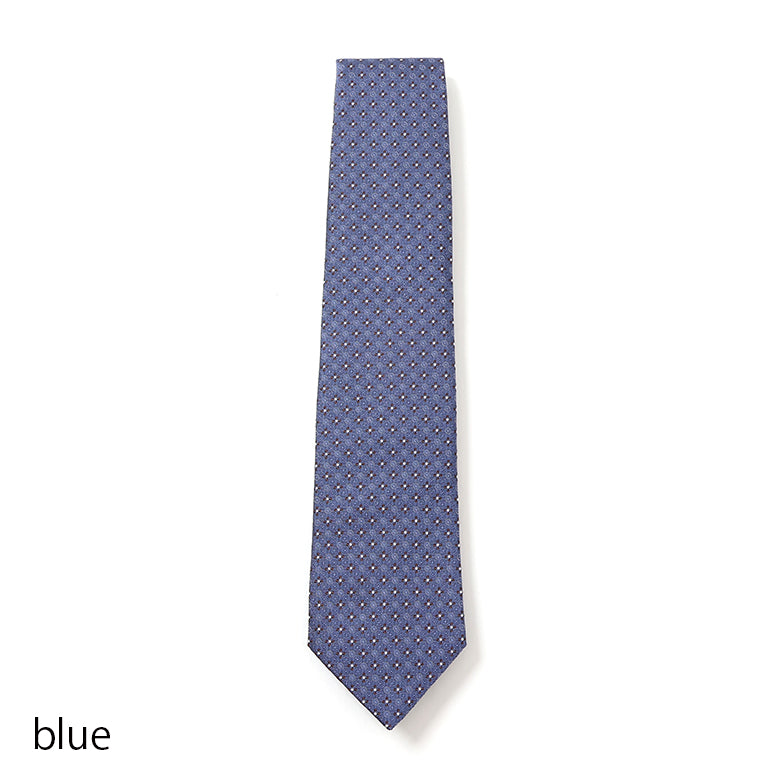 【Seaward & Stearn】マイクロフラワー小紋ネクタイ【Made in GBR】
