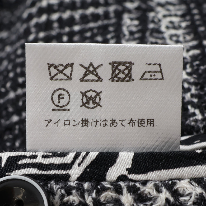 ライトニットチェックプリントジャケット