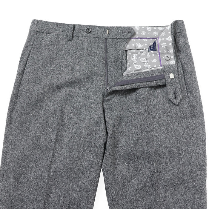 尾州ツィードホームスパンパンツ（ノータック）【Made in Japan